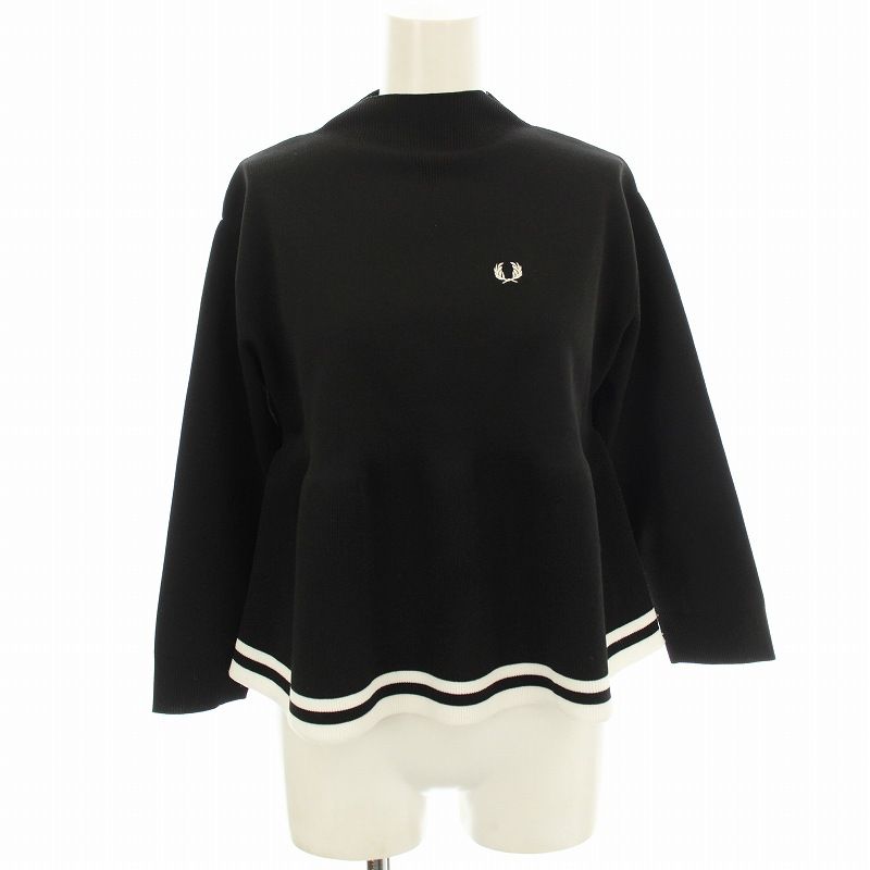 フレッドペリーサマーニット黒 別注】FRED PERRY / フラッフィー クルーネックニット（ニット