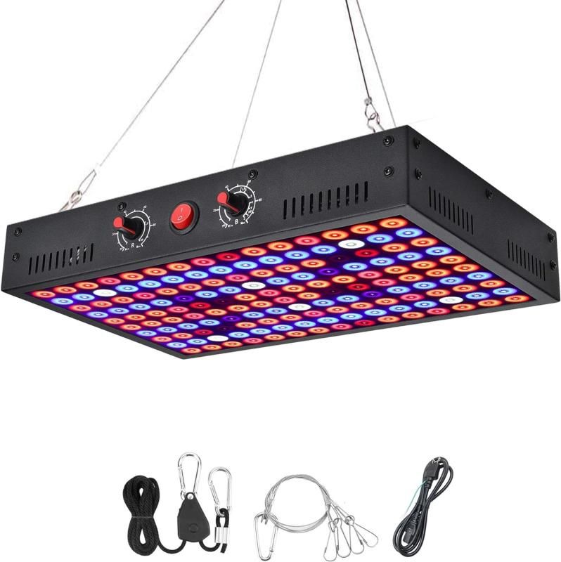 プロ版 LED植物育成ライト LED植物ライト 植物育成灯 室内栽培ランプ 1000W 8000LM 調光型 室内水耕栽培ライト 栽培ライト 全フルスペクトル植物ライト 多肉植物育成 2ボタン無段階