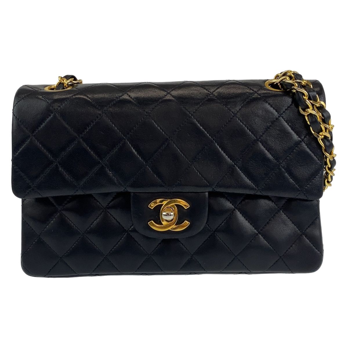 CHANEL シャネル ヴィンテージ マトラッセ ブラック 黒 ゴールド  