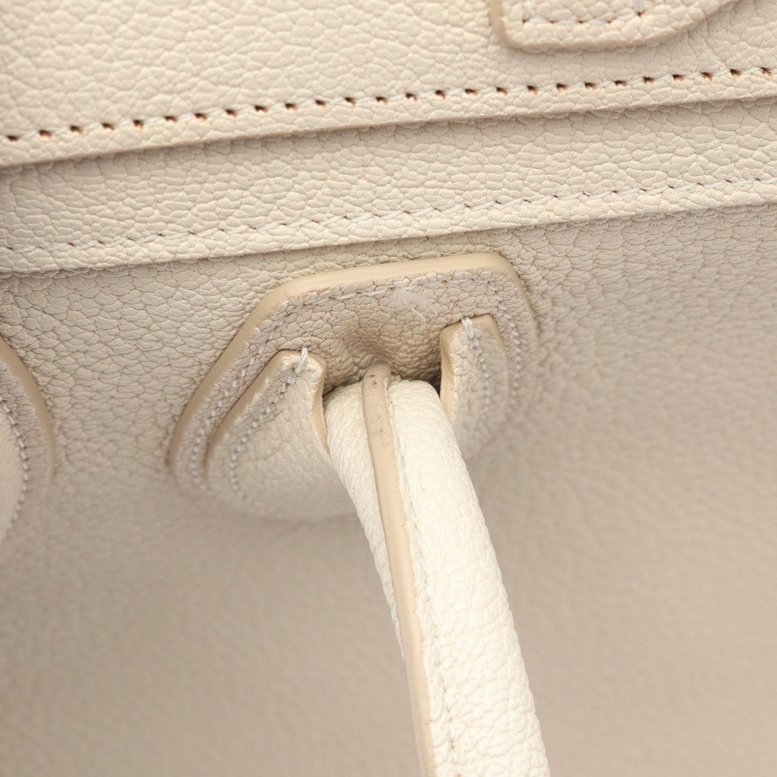 CELINE アイボリー レザートートバッグ セリーヌ CELINE トートバッグ ラゲージ マイクロショッパー