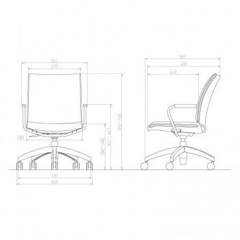 藤沢工業 TOKIO ミーティングチェア FMP-5AL-S マンダリンオレンジ レザー