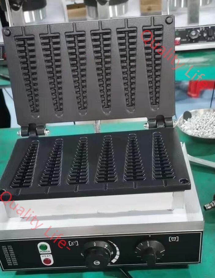 アイスキャンディー ワッフル スティック メーカー 業務用 単相１0０V スティックワッフル 6個焼き