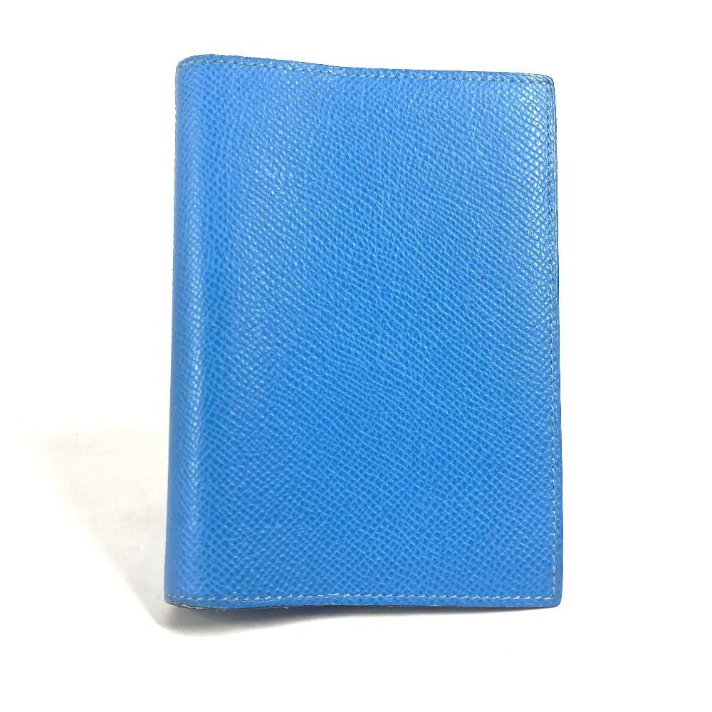 HERMES エルメス 手帳カバー アジェンダ GM レザー ブルー