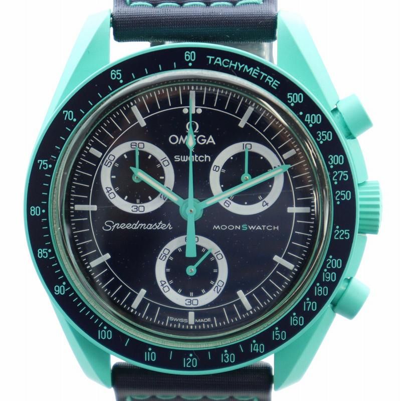 Swatch MISSION ON EARTH クロノグラフ￼ 正規品 グリーン Swatch NEW Moonswatch 