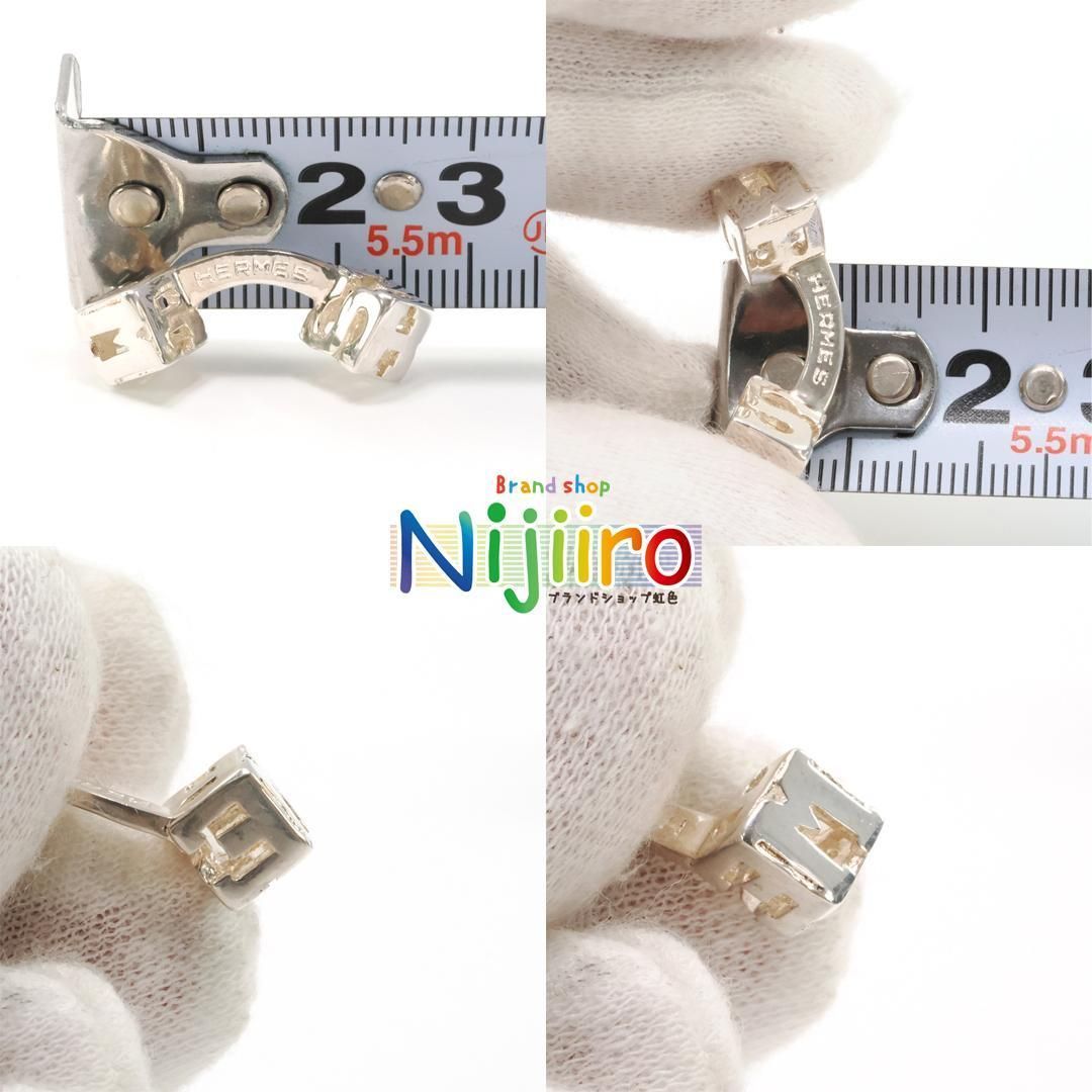 エルメス Hキューブ カフス カフスボタン シルバー 1672