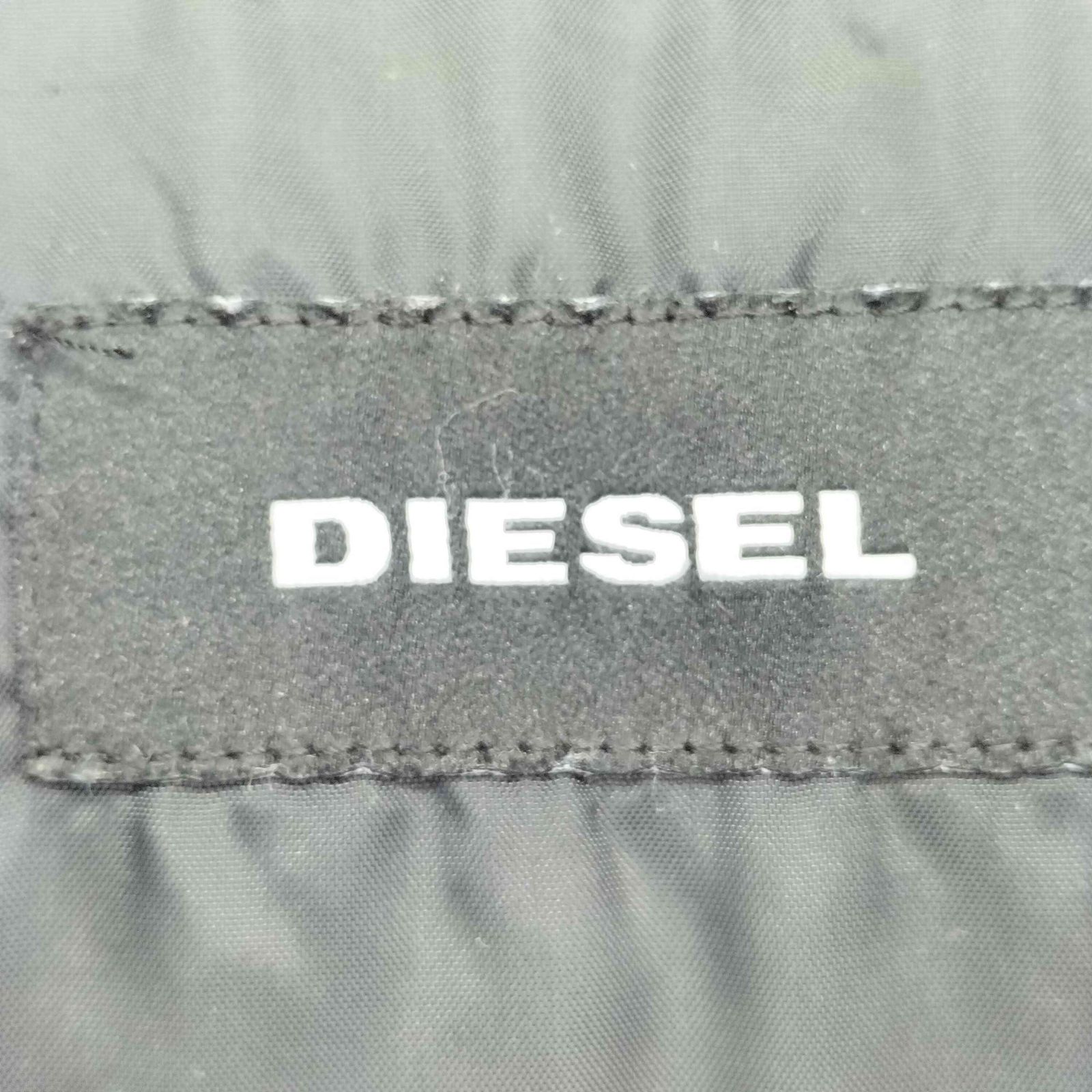 美品　ディーゼル　DIESEL ナイロン　ライダースジャケット　裏地ロゴ　紺　M ディーゼル DIESEL 裏地ロゴ ナイロンライダースジャケット