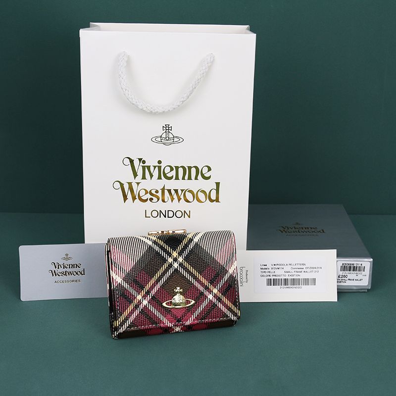 新品　Vivienne Westwood 三つ折り財布　チェック13VW114 新品 Vivienne Westwood 三つ折り財布 チェック柄 ヴィヴィアン