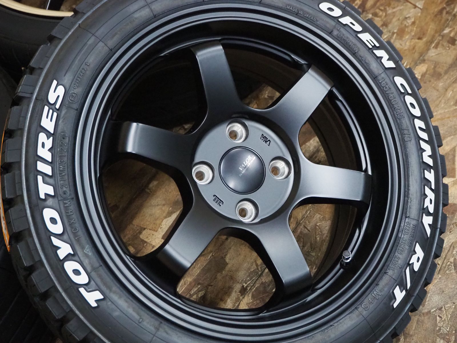 ホワイトレター 165 60R15 6.5J 38 4H100 人気 オープンカントリーR T 深リム 逆ゾリ ブロック タイヤホイールセット1台分 アクティバ ネイキッド ハイゼット ソリオ ハスラー トール デリカミニ 軽トラ アゲトラ リフトアップ