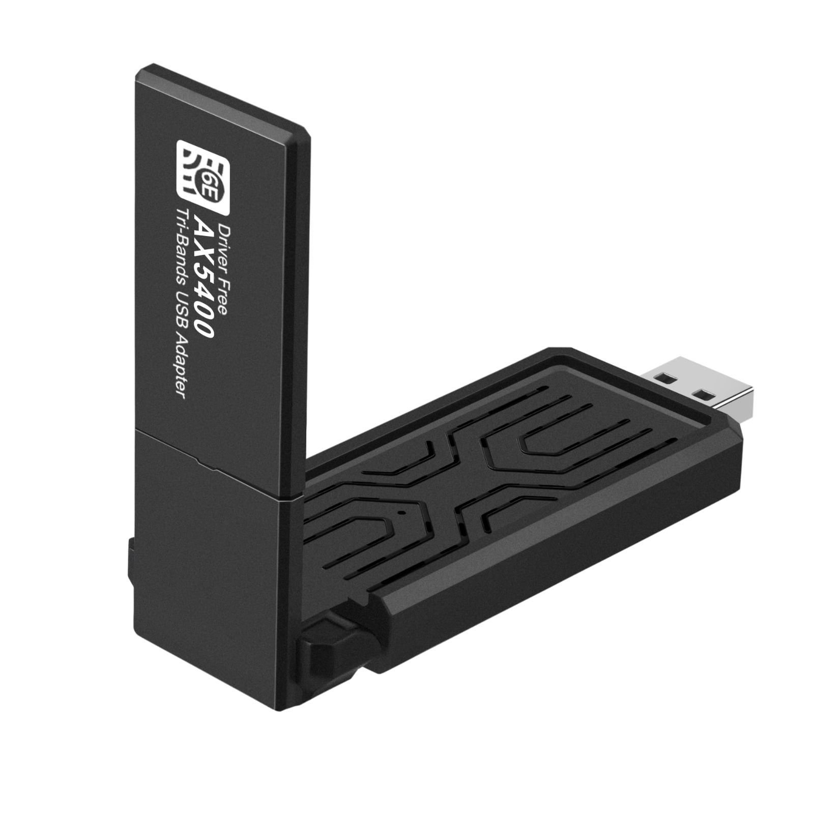 ブラック wi-fi6 5400M無線lan 子機 wifi6 usb 無線LANアダプター AX5400 高速 573.5Mbps + 2402Mbps+2402Mbps 小型 受信機 スリーバンド2.4GHz+5GHz+6GHz対応 Windows10/1