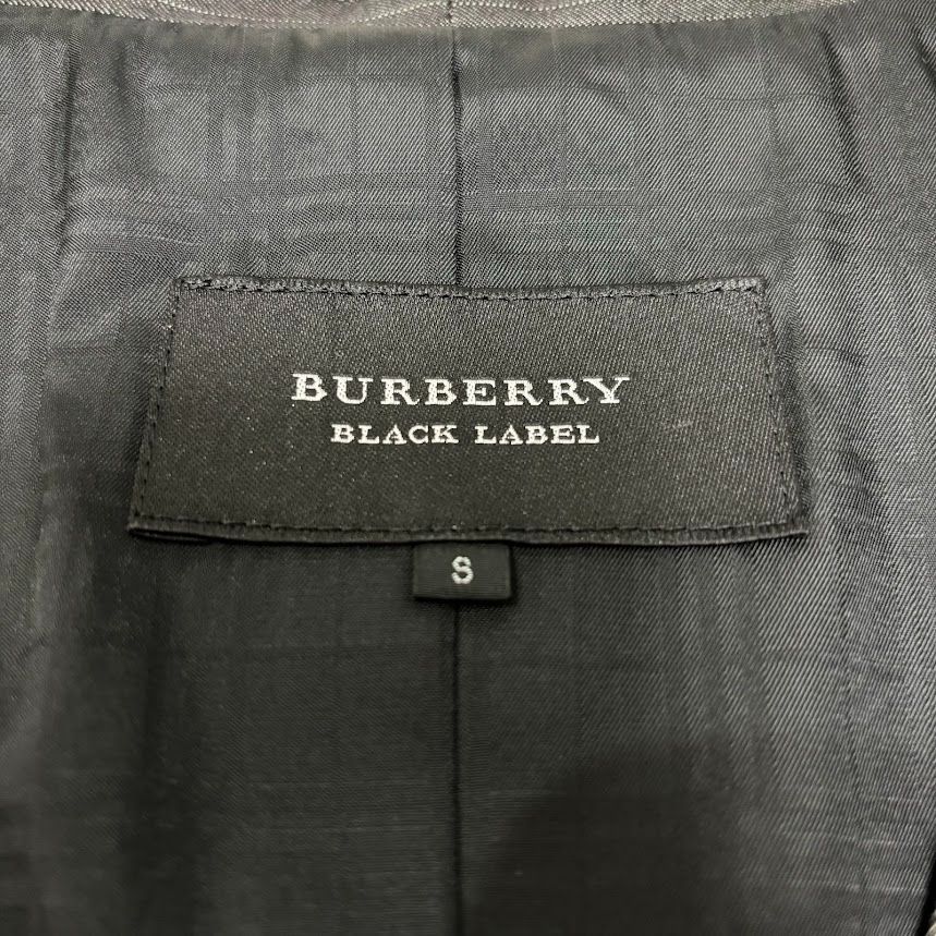 BURBERRY BLACK LABEL バーバリーブラックレーベル ストライプ スーツベスト ジレ ストライプ グレー シルバー スーツ 3ピース