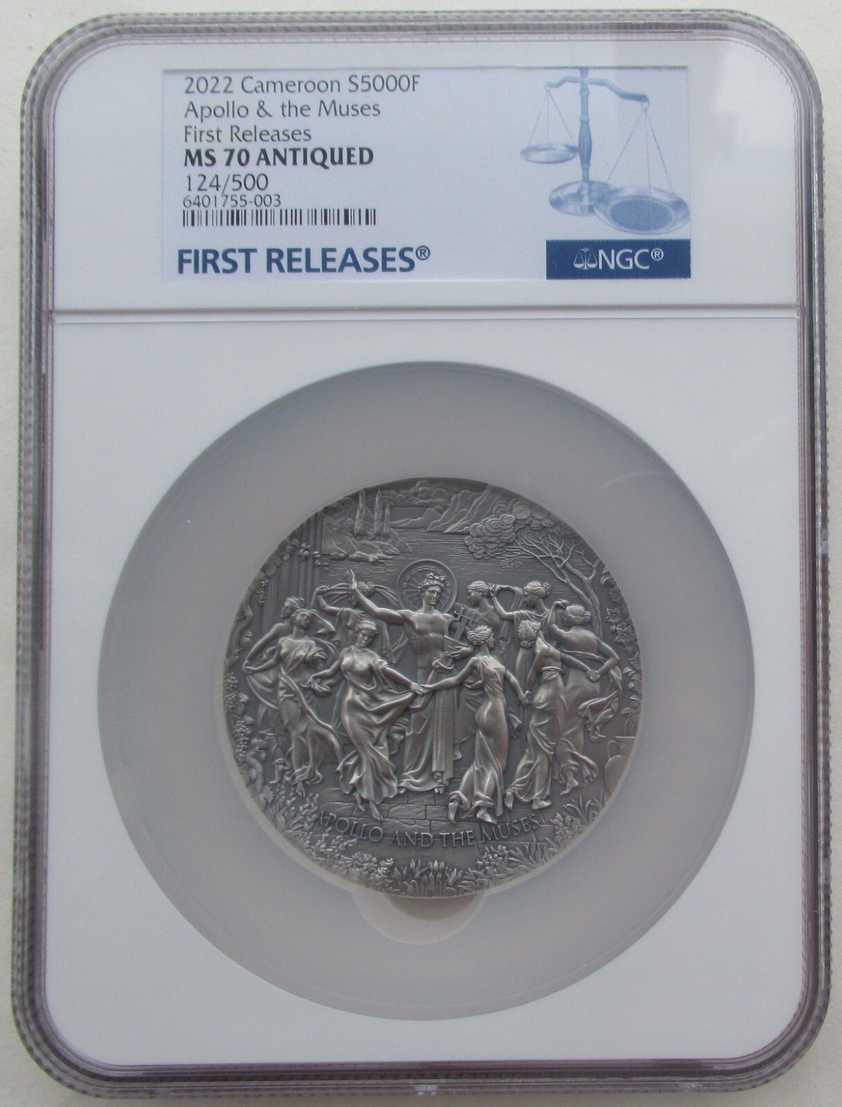 NGC MS70 FR Cameroon 2025 Apollo Mes -Celestial Beauties Silver Coin 5oz