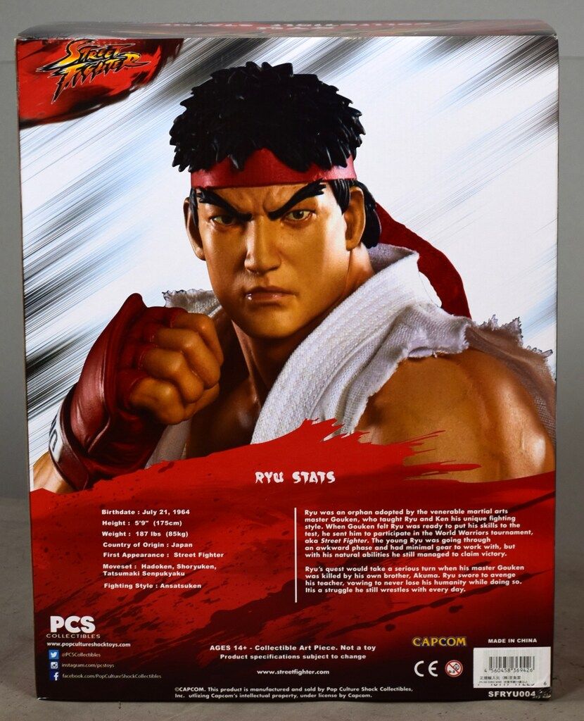 POP CULTURE SHOCK 1 4 SCALE MIXED MEDIA STATUE RYU 1 4