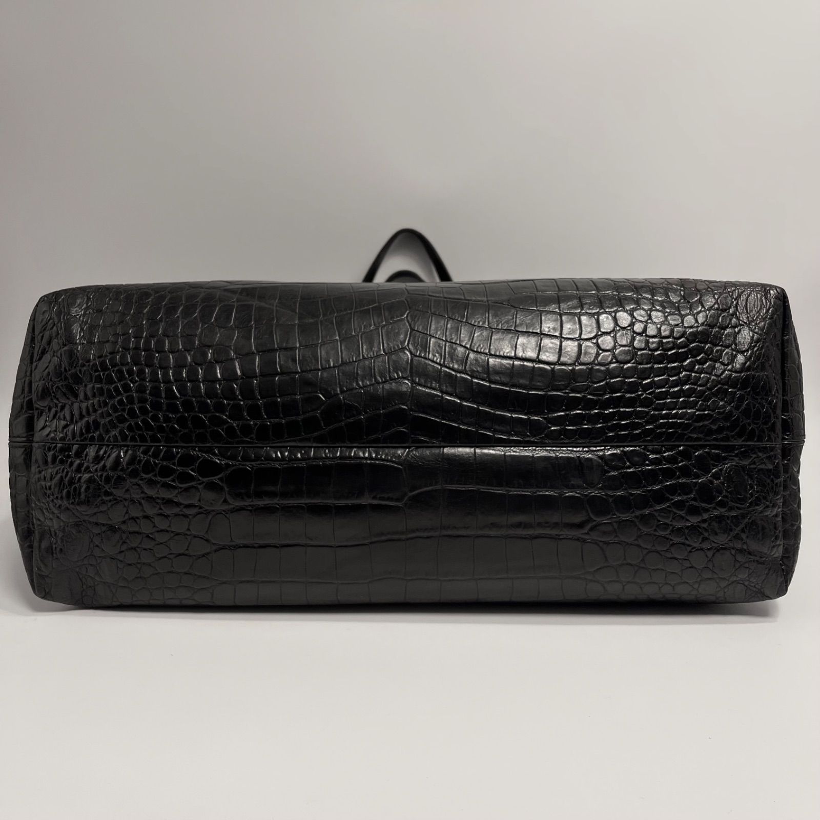 ✨Felisi フェリージ 10-45 ブラック クロコ型押し トートバッグ
