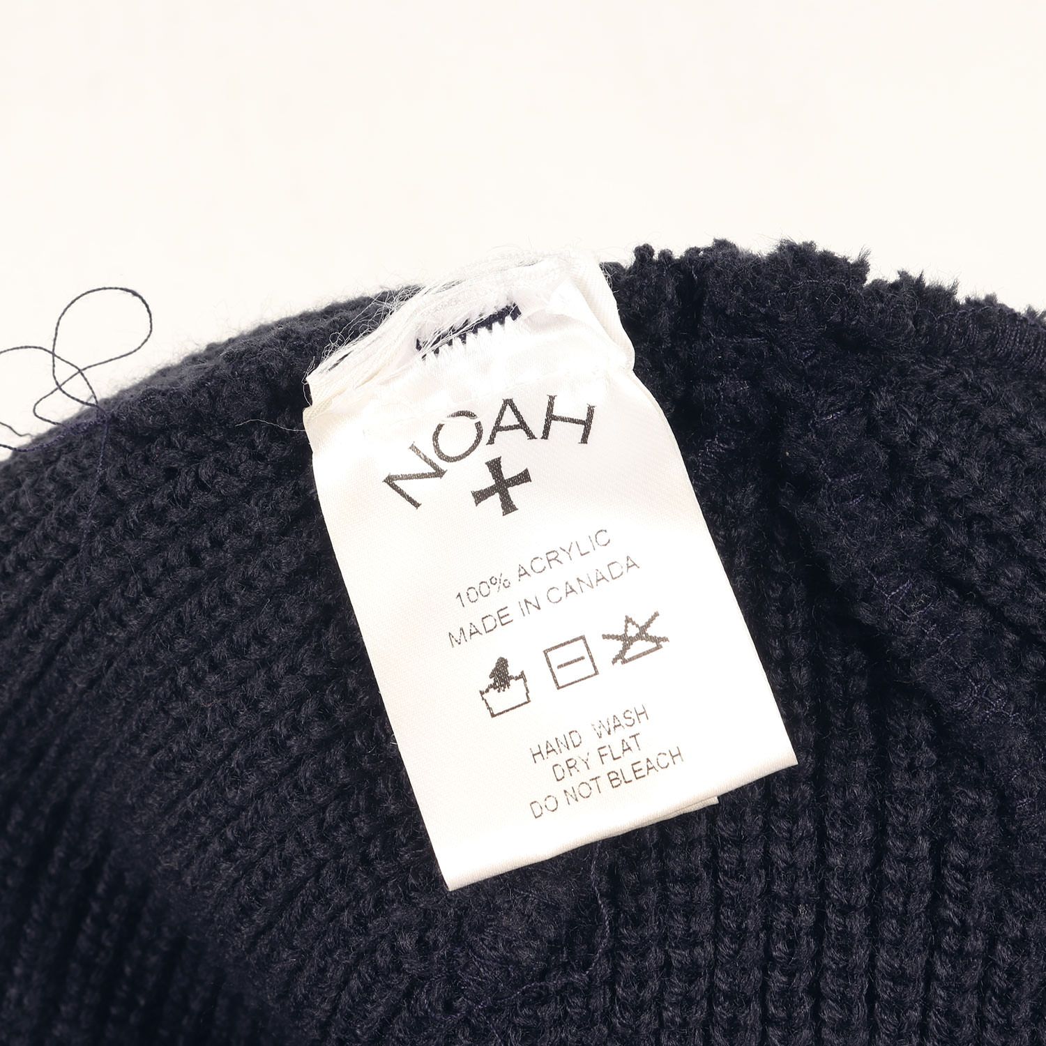 NOAH ノア ビーニー ネイビー 紺 サイズ:FREE | ロゴ刺繍 リブ