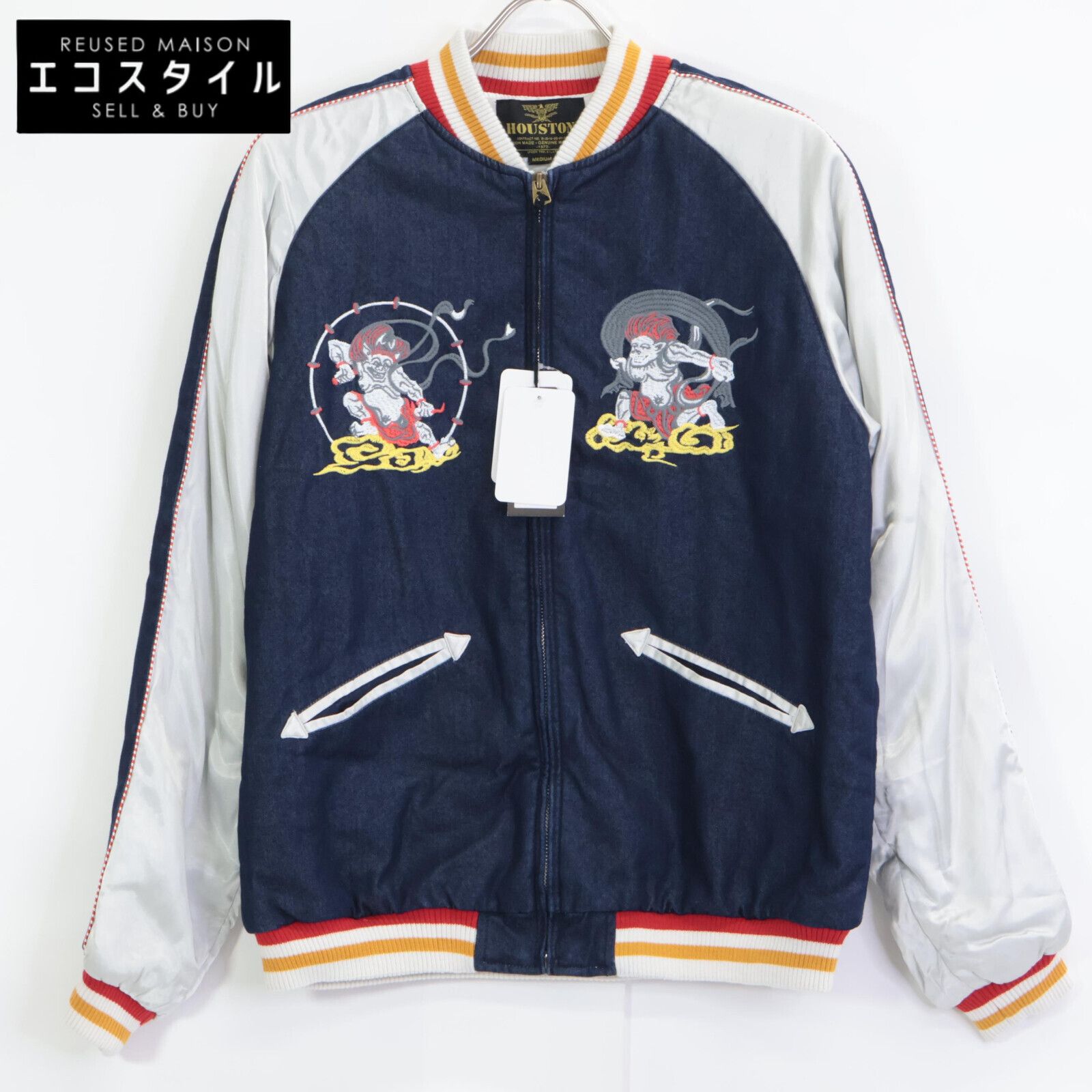 HOUSTON ヒューストン 51364 風神雷神 スーベニア スカジャン M