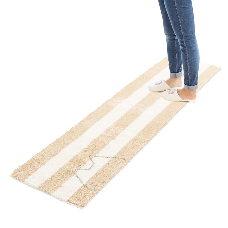 新品 オカ うちねこ キッチンマット 約45×180cm (ブルー)