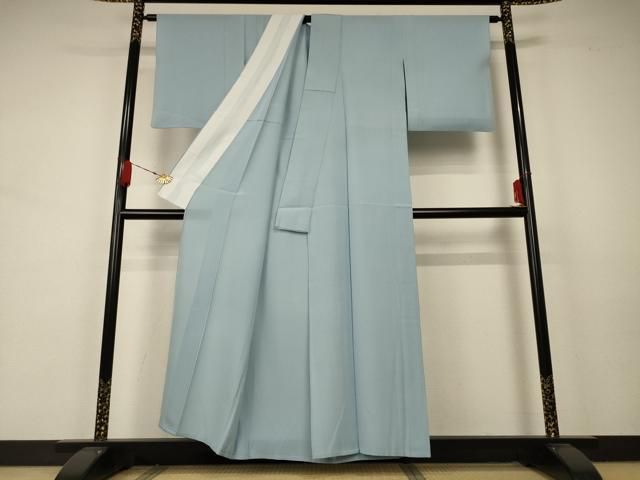 平和屋着物 夏物 色無地 絽 千草鼠色 正絹 AABA9316jd