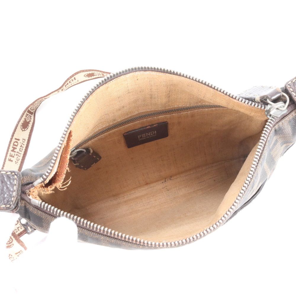 美品 フェンディ ズッカ セレリア レザー ショルダーバッグ 斜め掛け  