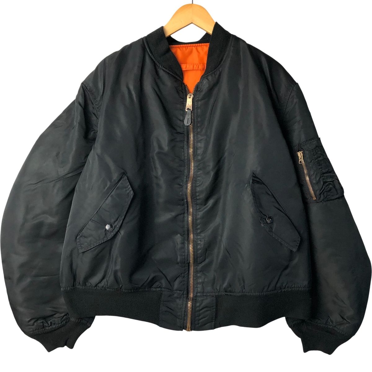 古着 90年代 民間品 アルファ ALPHA MA-1タイプ ミリタリー フライトジャケット メンズXXL相当 ヴィンテージ|eaa589379
