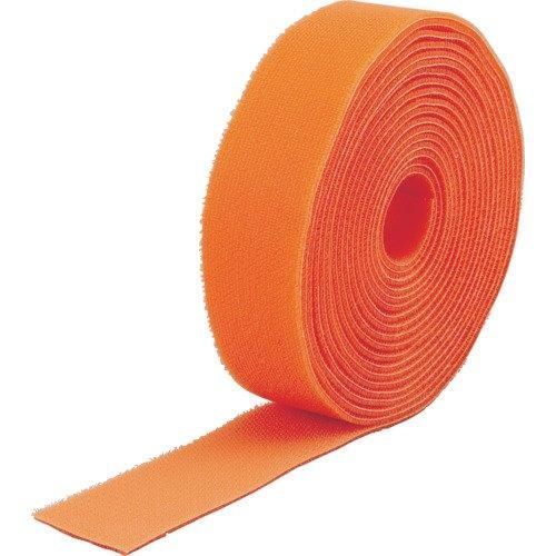 TRUSCO トラスコ マジックバンド結束テープ 両面 オレンジ 40mm×5m