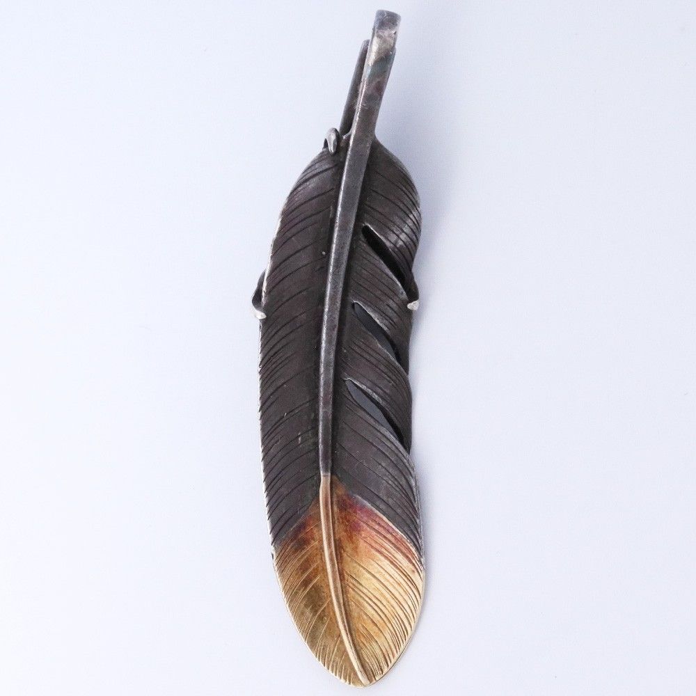 TARO WASHIMI 廃盤 先金フェザーペンダント 右向き L シルバー - メルカリ