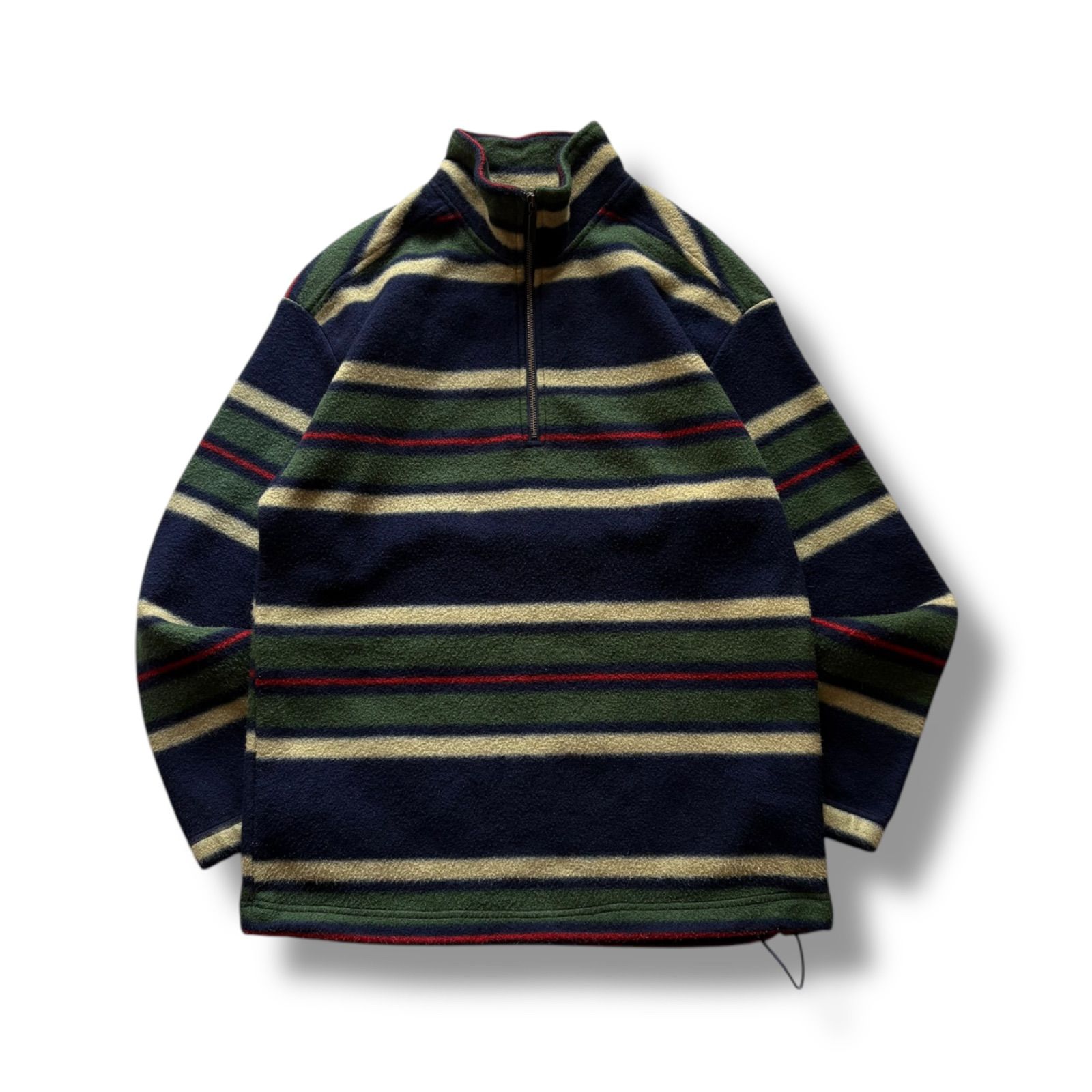 90s Eddie Bauer Border Pattern Halfzip Fleece エディバウアー 