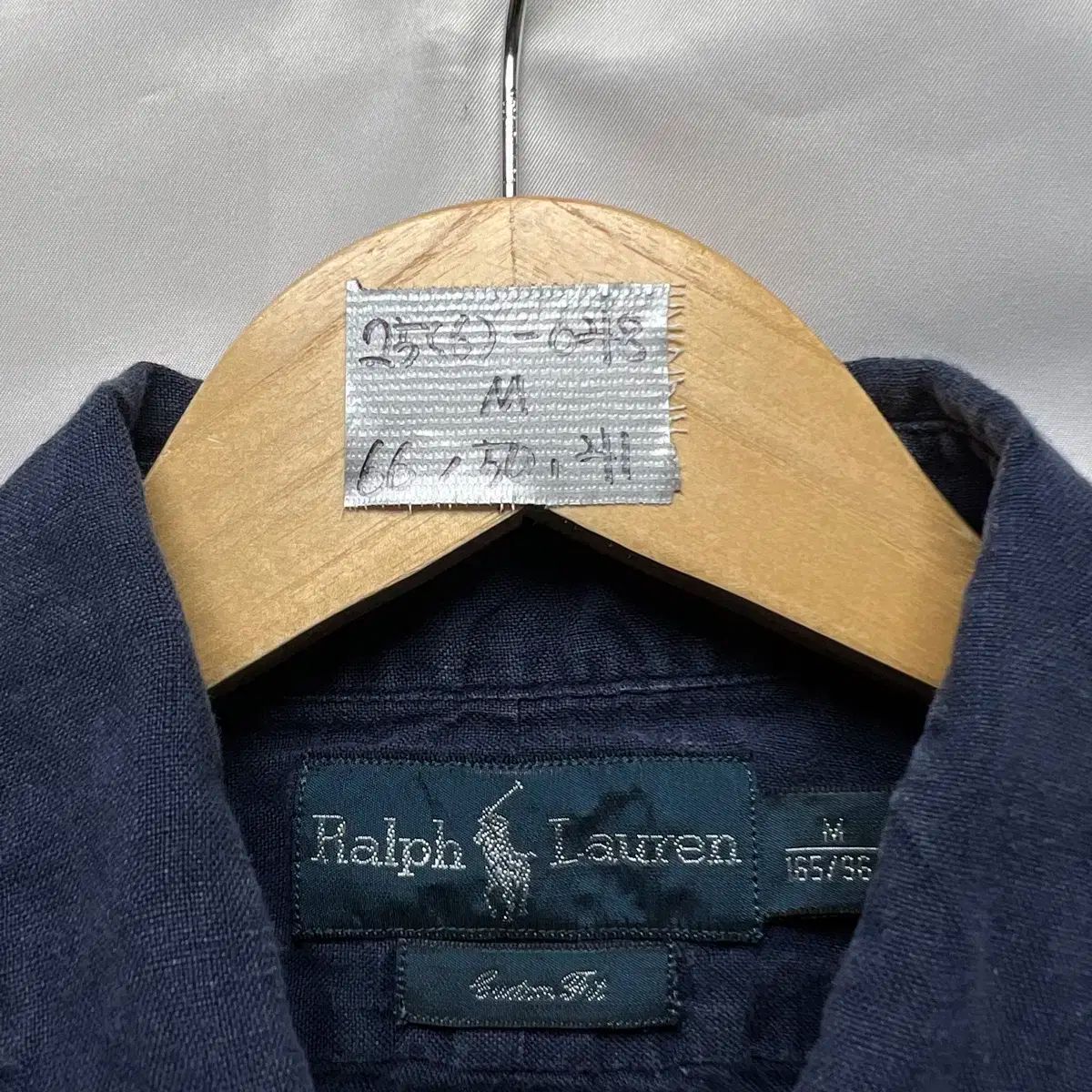 純正品/ M ポロ Ralph Lauren(ラルフローレン) リネン ネイビー