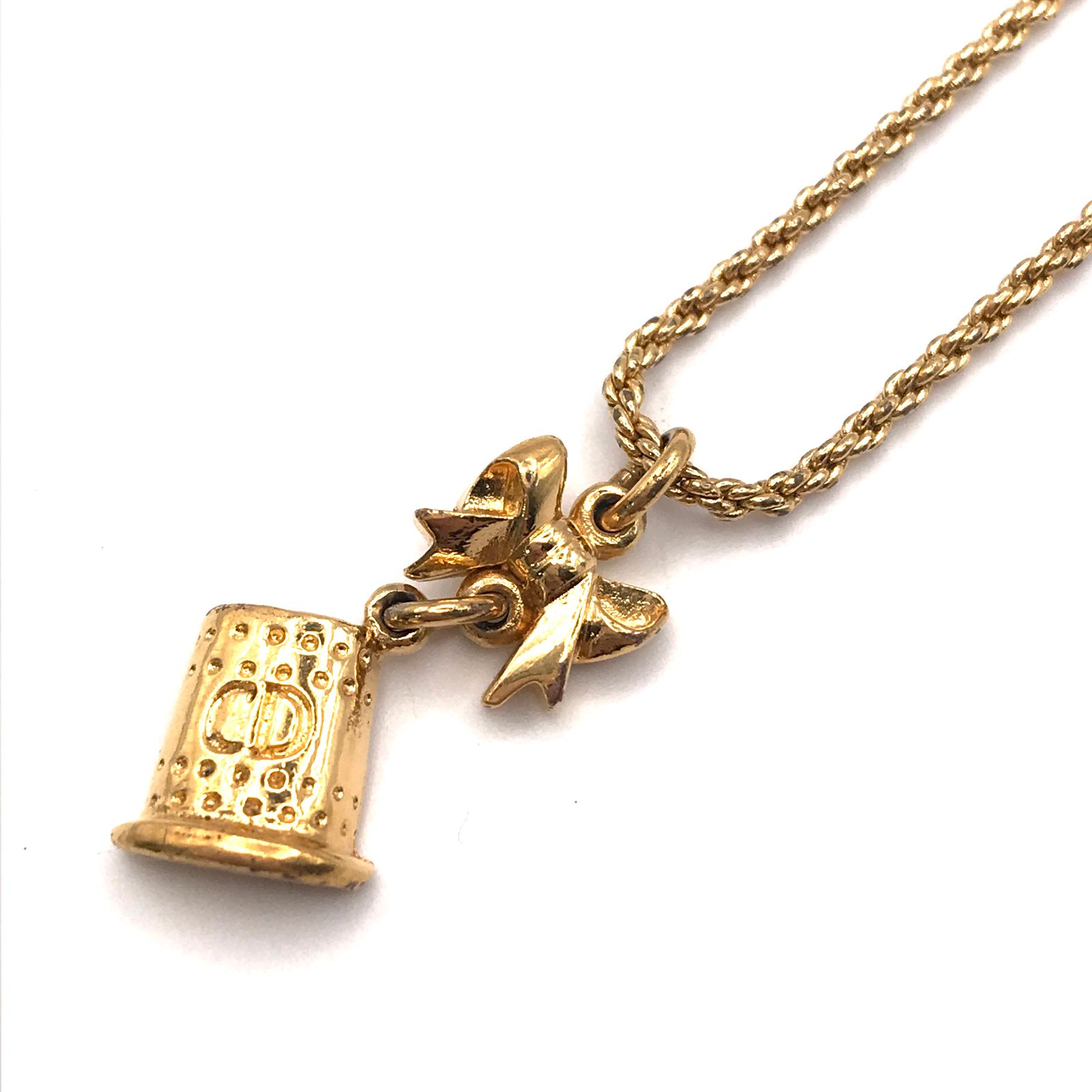 Dior ネックレス リボン ヴィンテージ アクセサリー Diorディオール リボン ハット モチーフ ヴィンテージ ネックレス