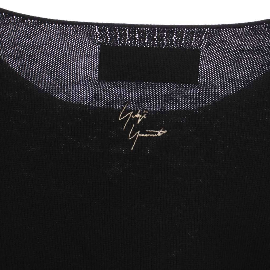 美品 96AW⭐️ヨウジヤマモトプールオム 変形 長袖ニット ウール ブラック ヨウジヤマモト ファムYohji Yamamoto FEMME バイカラーウール