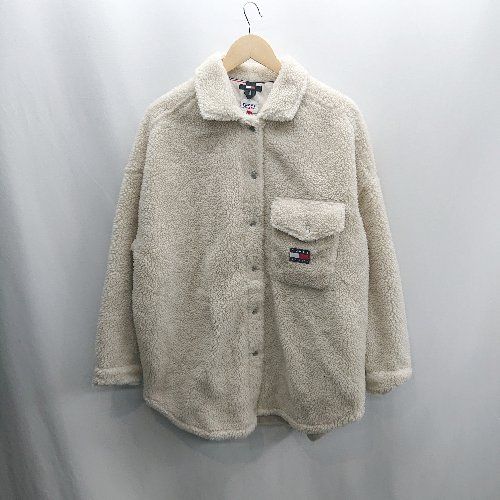 □ ⊇ TOMMY JEANS トミー ジーンズ ブランドロゴ 長袖 ボアジャケット 