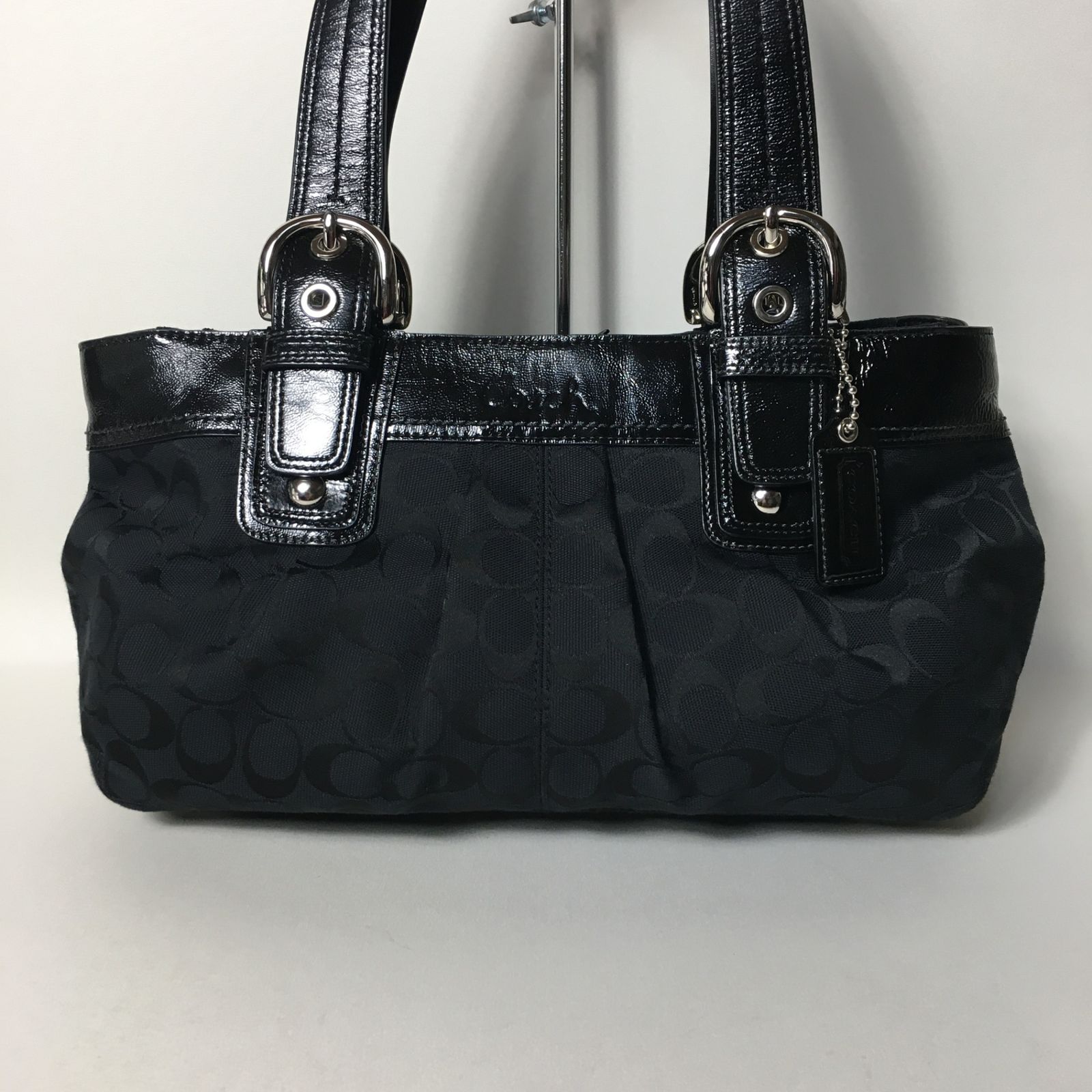 2506-193｜美品｜コーチ シグネチャー ハンドバッグ ブラック - メルカリ