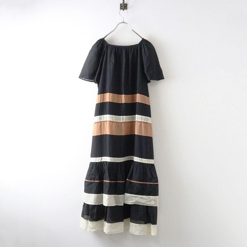 グレースコンチネンタルDiagram シルク綿配色ワンピース グレース