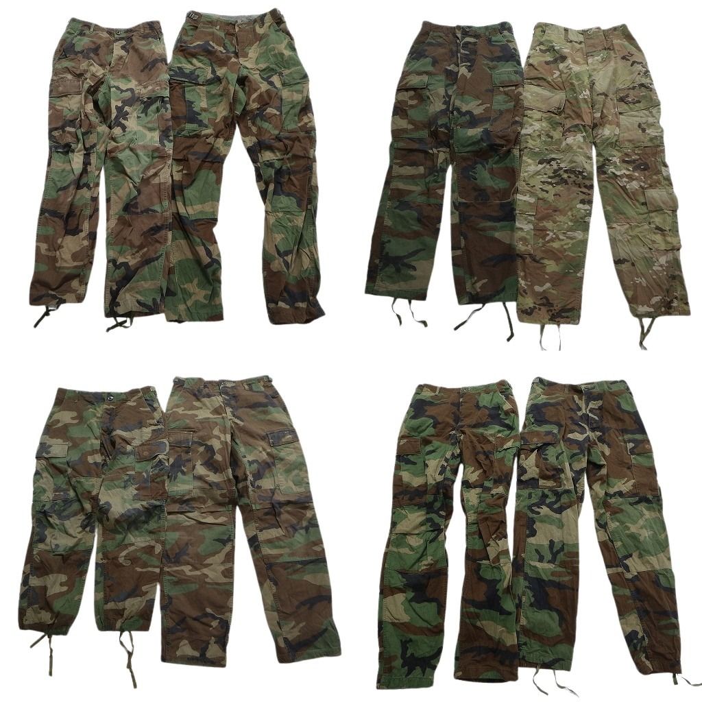 古着卸 まとめ売り 米軍実物 フィールドパンツ カモ柄 ミリタリー 8枚セット (メンズ S ) 80s ウッドランド マルチカム 中古 古着 MY1287