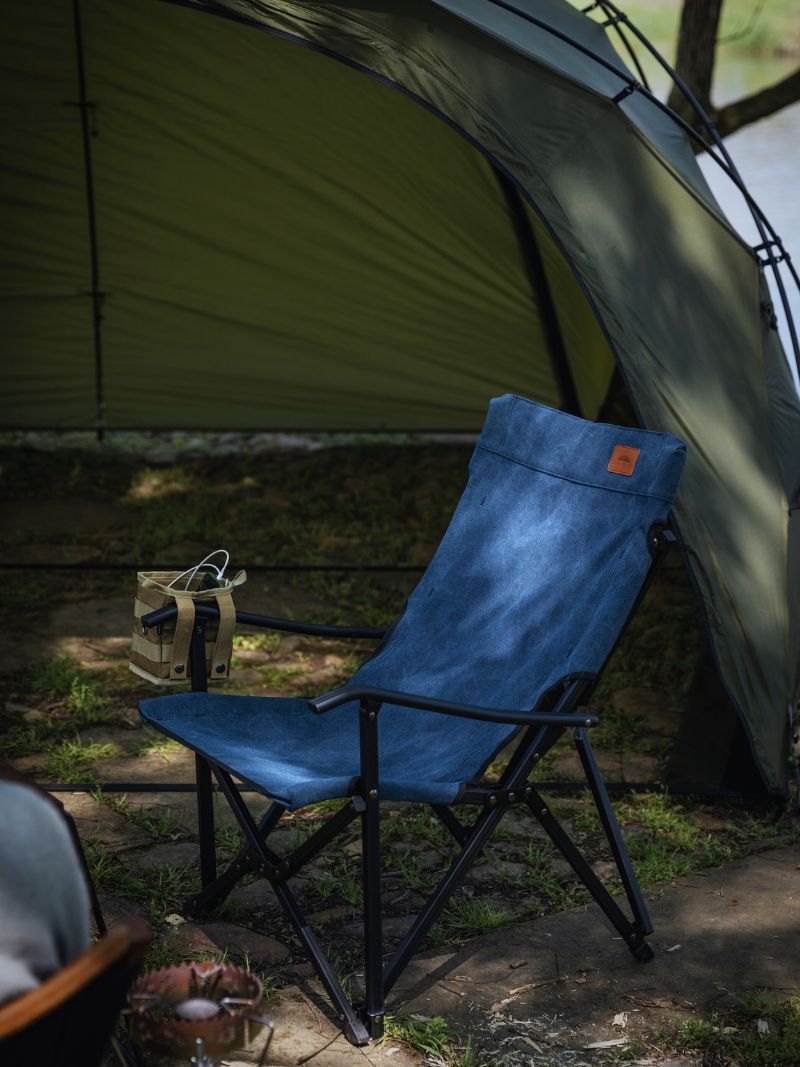 CAMPING MOON リラックスコットン焚火ローチェアF-1002C-BK - チェア