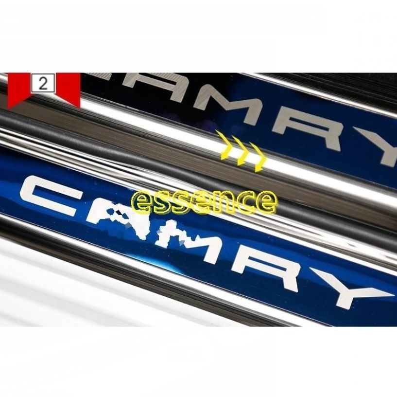 スカッフプレート- トランクガード トリム トヨタ カムリ 10代目 XV70系 G X WS 用 ガソリン ステンレス 1セット 2色選択 FFCRYSTALESIA_COM