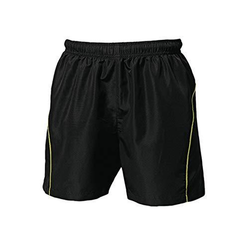 【新品・5営業日で発送】ウンドウ(Wundou) バレーボールパンツ　Ｐ－１６８０Ｊ　黒ｘイエロー（８８）　サイズ：１３０