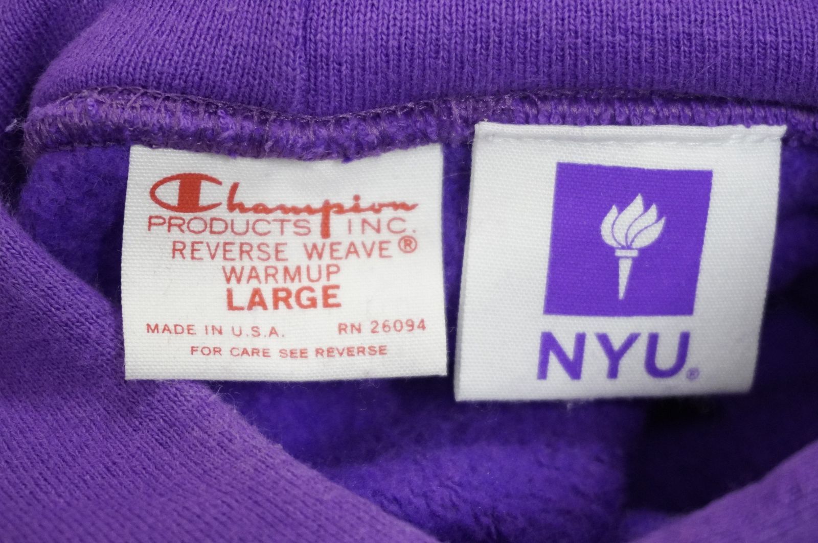 赤タグ リバースウィーブ NYU Champion スウェット チャンピオン