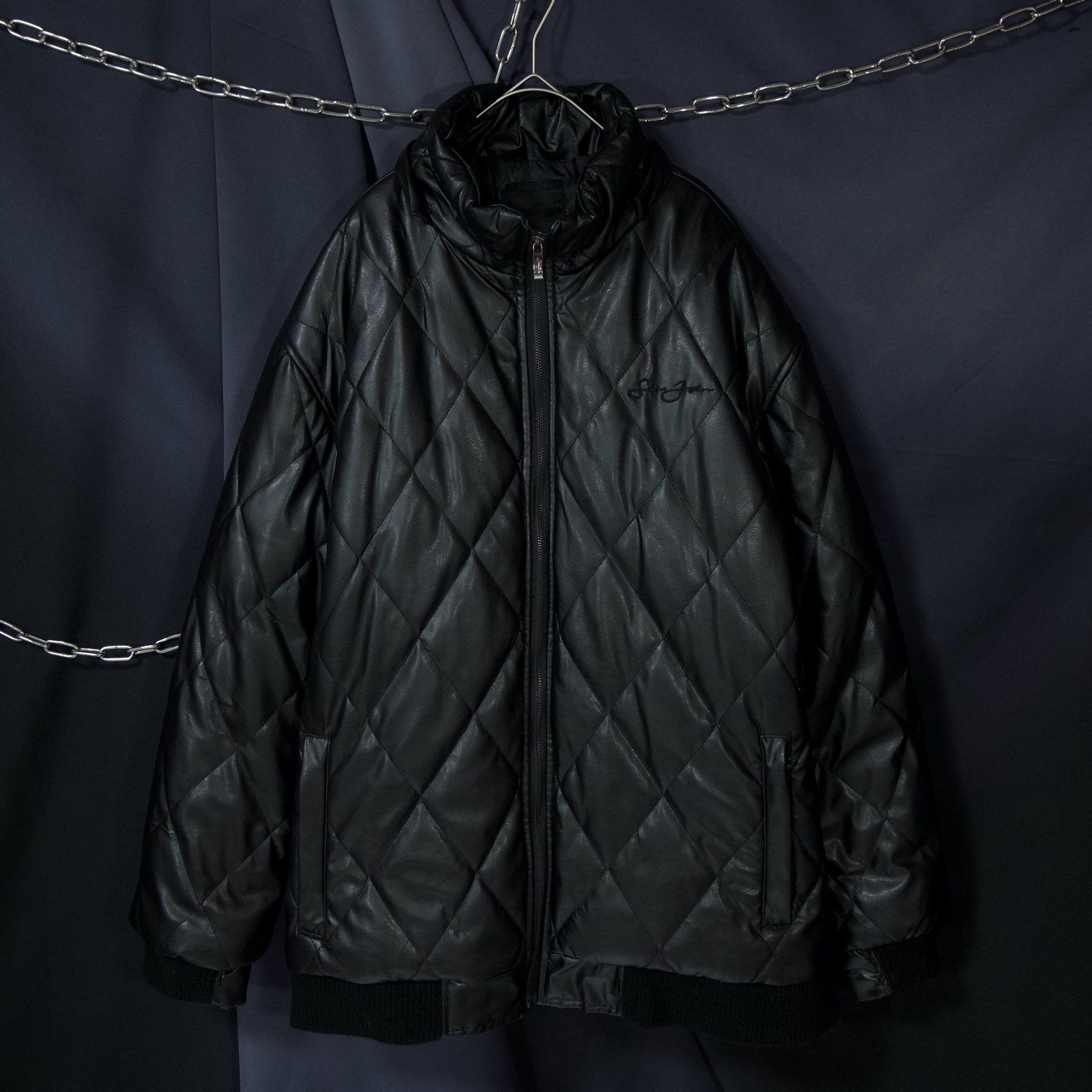 SeanJohn PU Leather Quilting Oversized Puff Jacket ショーンジョン