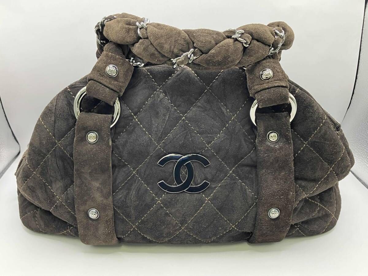 S*e様 CHANEL スエード マトラッセ ハンドバッグ Yahoo!オークション -「シャネル マトラッセ バッグ スエード