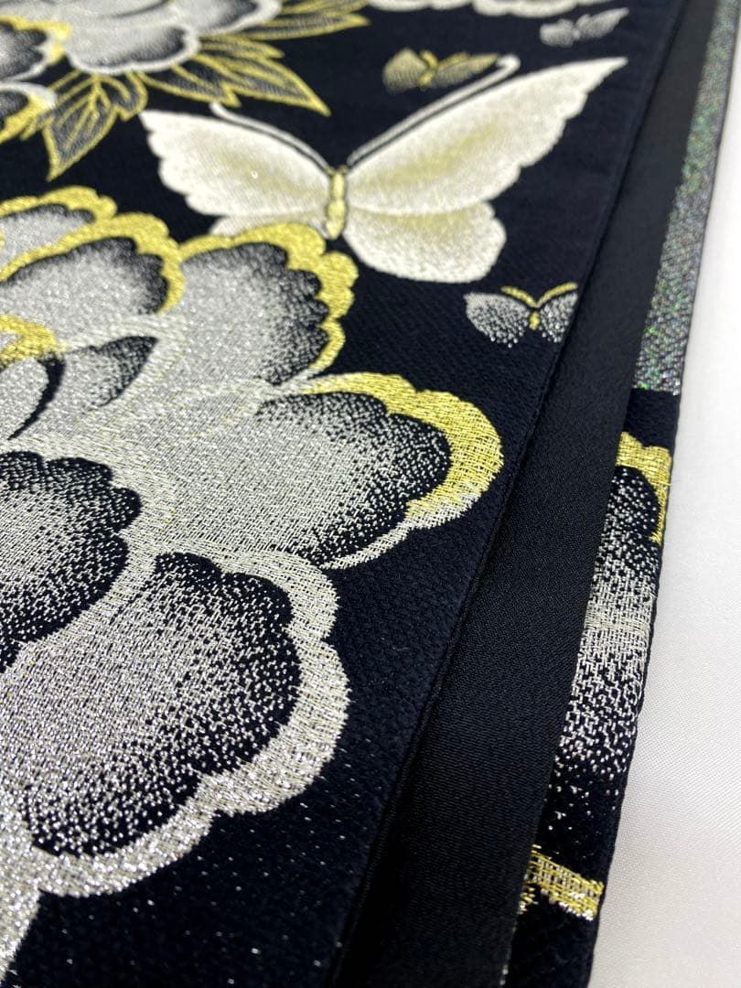 袋帯 正絹 振袖 豪華 牡丹 花尽くし キラキラ 新品未使用品 F1552
