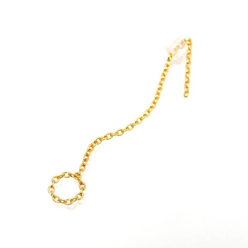 シハラ ピアス 片耳 美品 SHIHARA シハラ ピアス Chain Pierces 05 K18YG チェーン