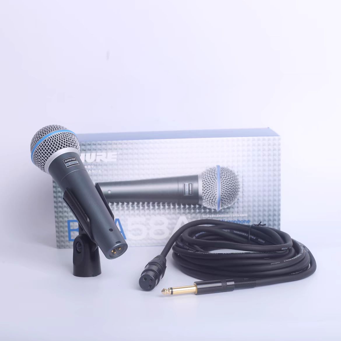 SHURE シュア ダイナミックマイク BETA 58A (マイク + ケーブル )2点セット シュア