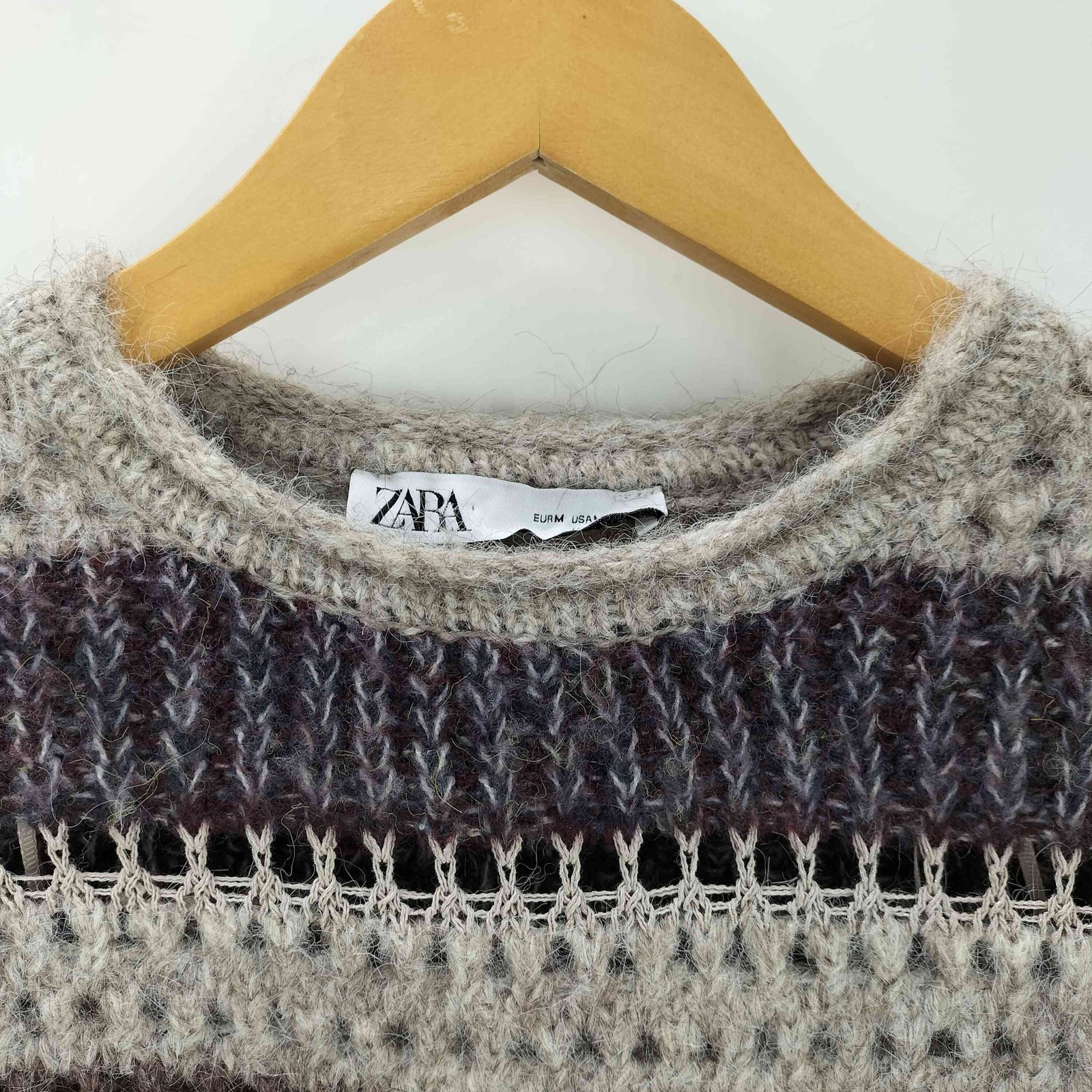 ZARA パッチワークデザインニットセーター ZARA パッチワークデザインニットセーターの通販 by プロフィール必読