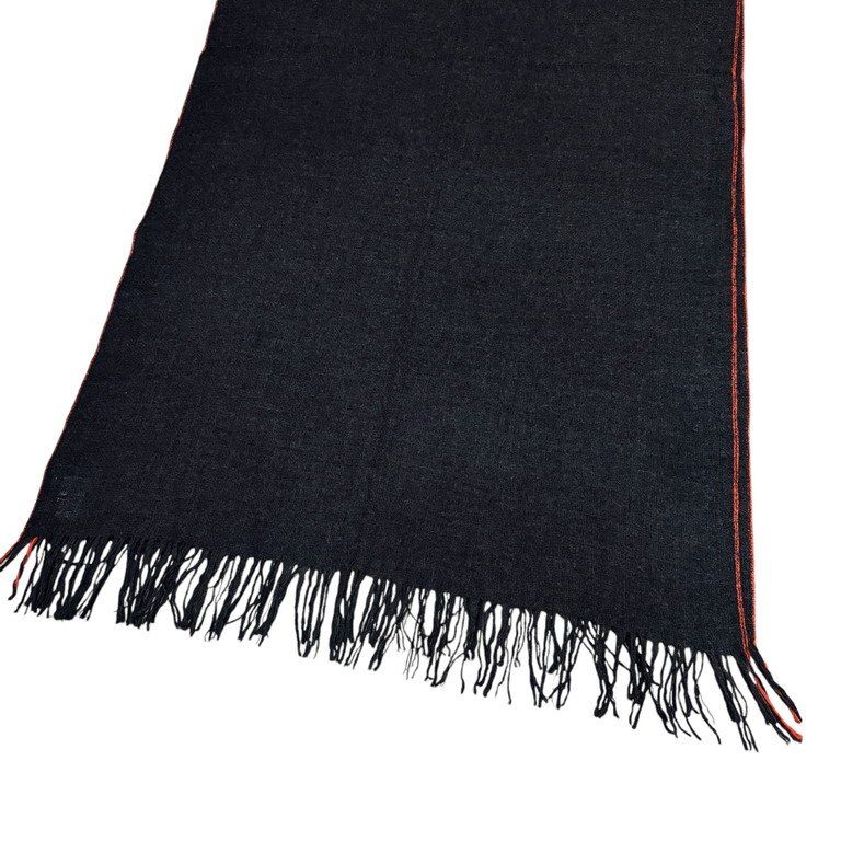 Yohji Yamamoto Pour Homme 18AW 二重織ニードルパンチフリンジ大判