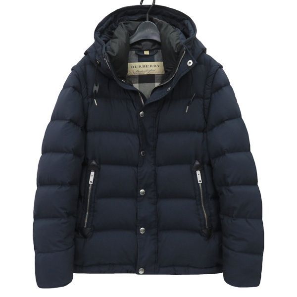 BURBERRY バーバリー 4023350 ロゴワッペン 2WAY ジップアップ ダウン ベスト ジャケット ブルゾン 47192