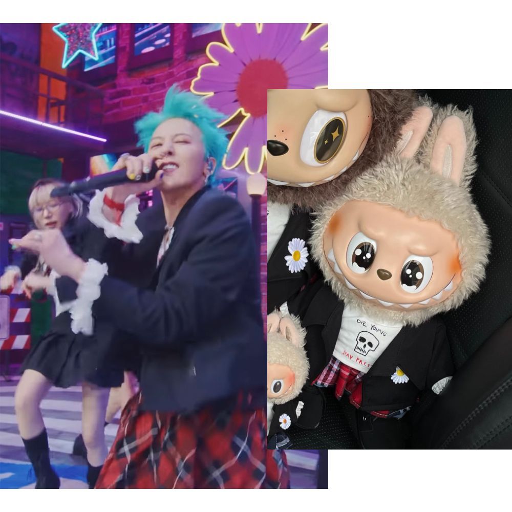 15-17 | BIGBANG G-DRAGON 着用風 TOO BAD ぬいぐるみ服 009 Labubu