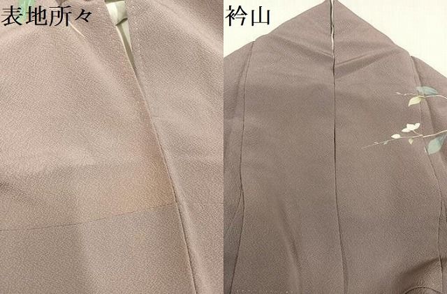 平和屋着物○訪問着 手描き 枝花文 正絹 逸品 AAAZ1778ph