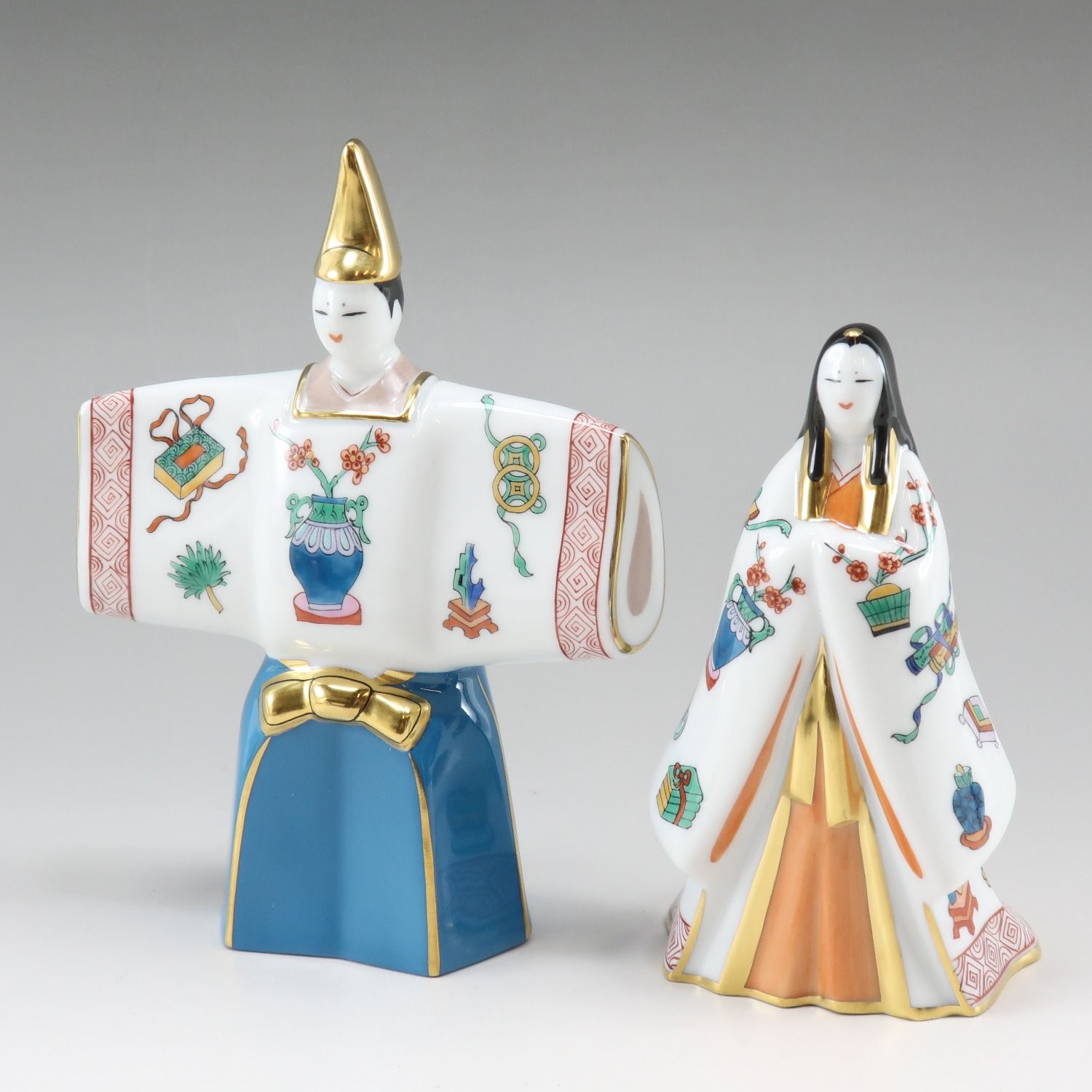 HEREND】ヘレンド ひな人形/シノワズリ 宝尽くし 15800＆15801/POBO _