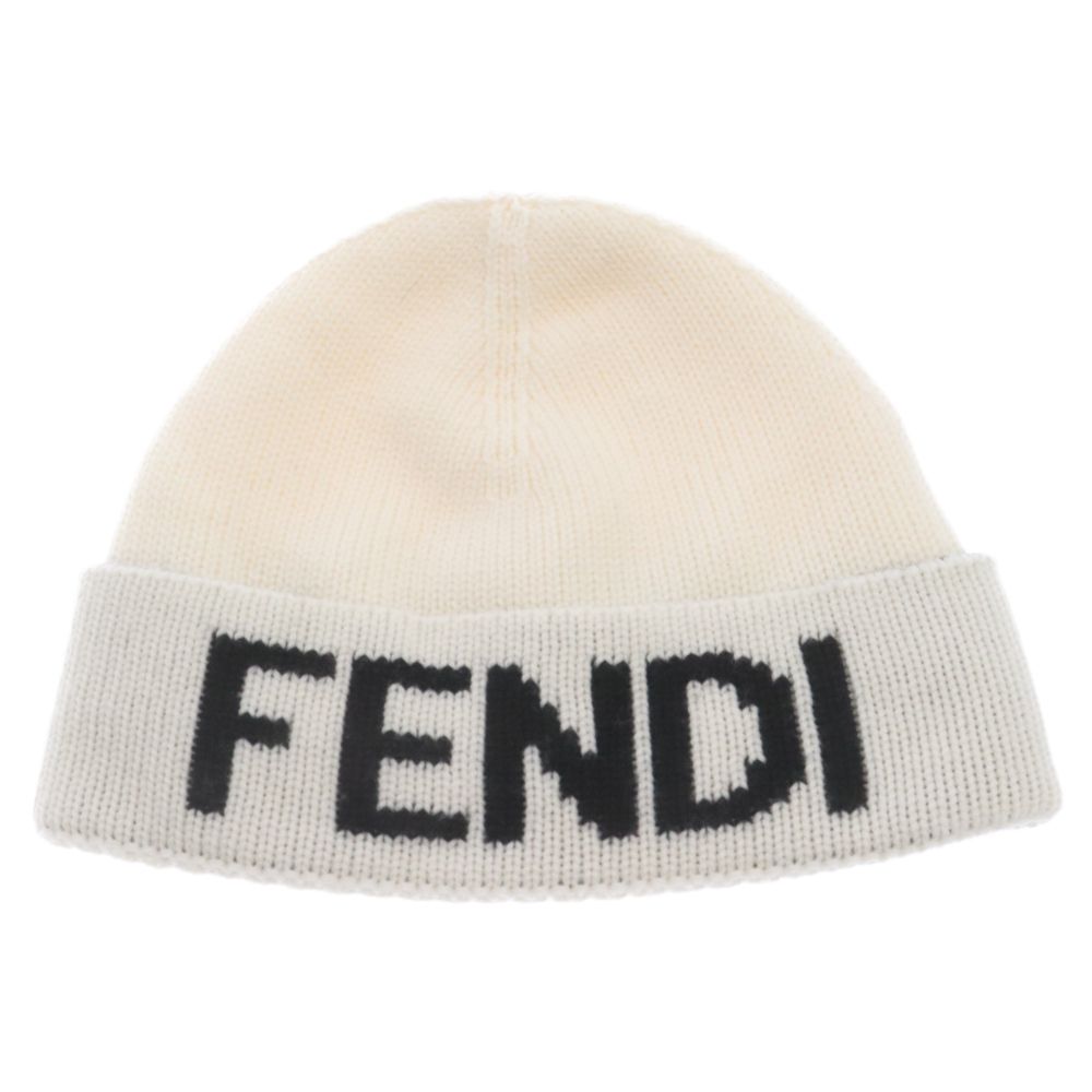 FENDI ニット帽 ビーニー ロゴ入り FENDI ロゴニット帽