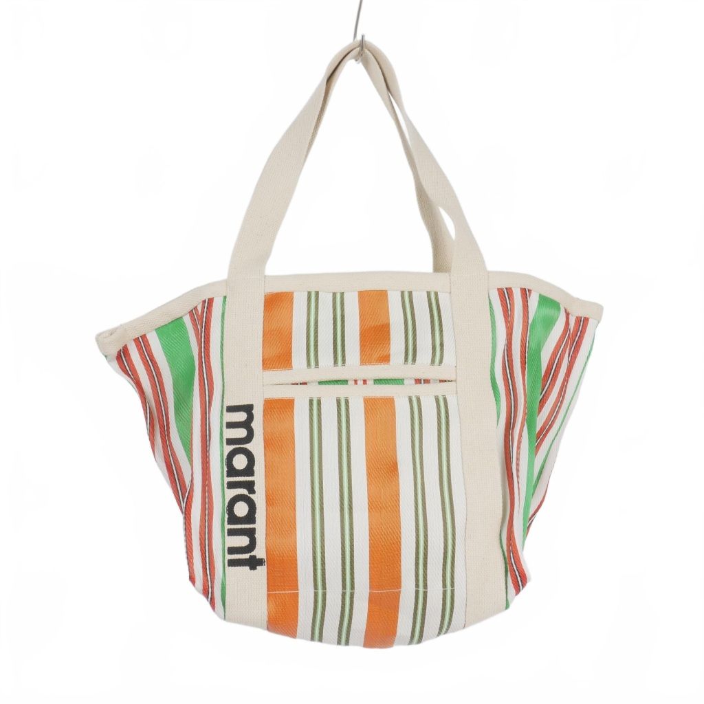 【ISABEL MARANT】darwen ストライプ キャンバス トート Darwen bag Woman white-blue-orange | ISABEL MARANT Official